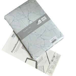 NEW! Macbook Air 13” - Hard Case & keyboard protector- White Marble